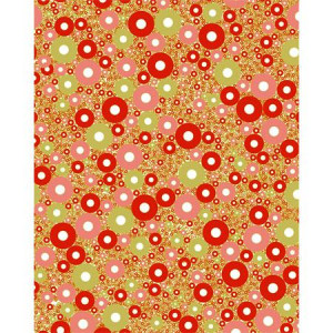 Feuille Decopatch - Anneaux or et rouge - 30 x 40 cm