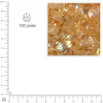Perles facettées dépolies 3 mm x 100 pces - Topaze clair