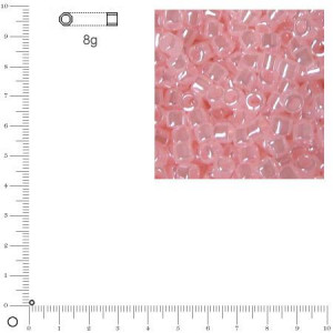 Perles de rocaille Miyuki Delicas éclat de perle 8 g - Rose poudre