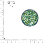 Rocailles nacrées - Camaïeu de vert - Ø 2,6 mm x 17 g