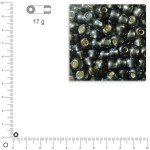 Perles de rocailles Rainbow intérieur argenté Ø 4 mm x 17 g - Gris acier