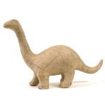 Support à décorer en papier mâché - Brontosaure - h. 16.5 cm