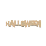 Mot Halloween en bois médium - 7 x 1,5 cm