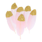 Plumes pailletées Lovely Swan 6 pcs