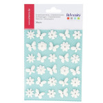 Fleur en papier et Papillons 30 pcs