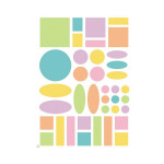 Gommettes Baby géométriques couleurs pastels