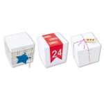 Boîtes cube en papier cartonné blanc 5,5 x 5,5 cm 6 pièces