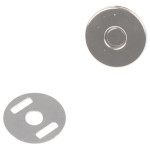 Bouton magnétique sans couture 14 mm Argent