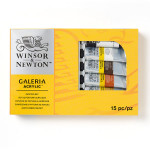 Peinture acrylique fine Galeria Set 9 tubes 60 ml et matériel