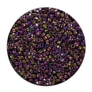 Perles Toho 11/0 metallic effet brillant irisé 3g - 85 Violet
