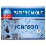 Papier calque 70 g/m² 24 x 32 cm Pochette 12 feuilles