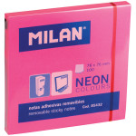 Bloc-notes adhésives fluo rose 76 x 76 mm 100 pcs