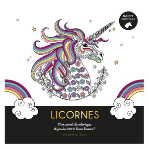 Carnet Happy coloriage Licornes