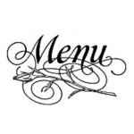Tampon bois - Menu - 3.1 x 5.4 cm